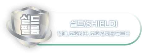 실드_방패, 보호하다, 보호 장치를 두르다.