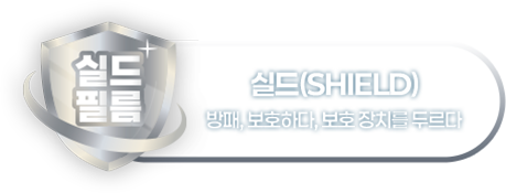 실드_방패, 보호하다, 보호 장치를 두르다.